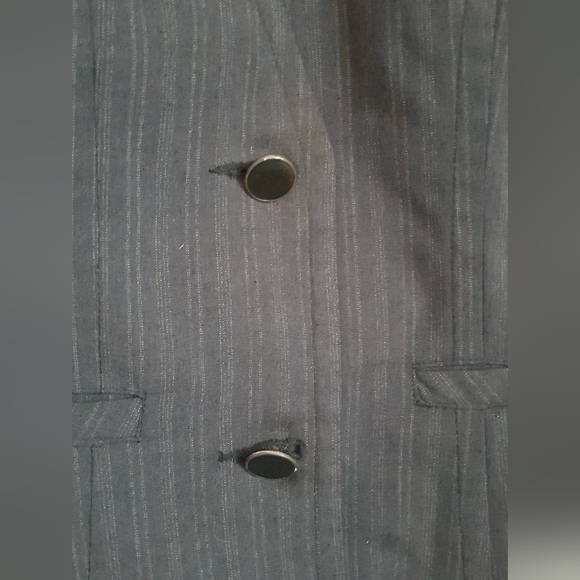 [SUZY SHIER] Gray Striped Vest - Picture 7 of 10